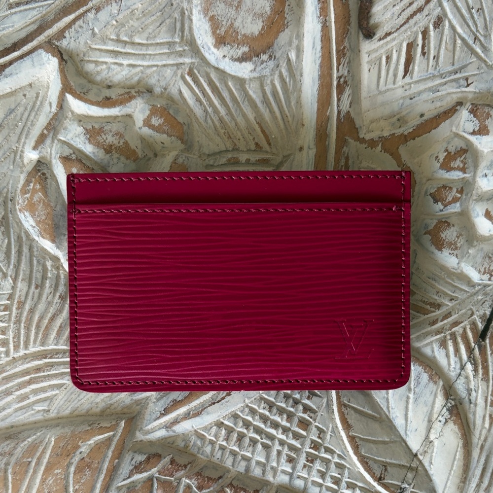Louis Vuitton Pink Epi Card holder